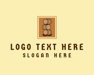 Wine Bar - Alcoholic Beer Barrels logo design