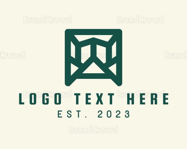 Geometric Architectural Letter A Logo