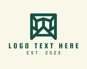 Architectural - Geometric Architectural Letter A logo design