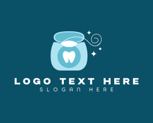 Oral Health - Dental Floss Hygiene logo design