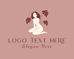 Self Care - Naked Woman Body logo design