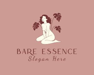 Naked Woman Body logo design