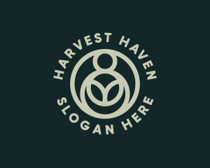 Organic Sustainability Crop logo design