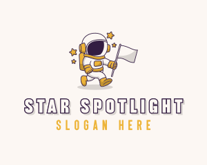 Astronaut Leader Coach logo design