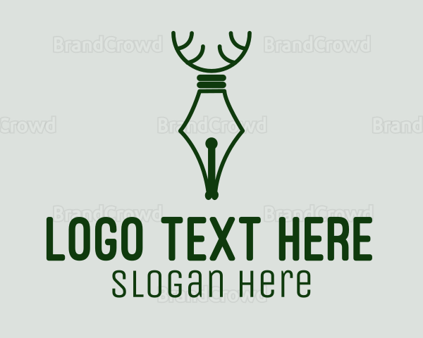 Deer Quill Pen Logo