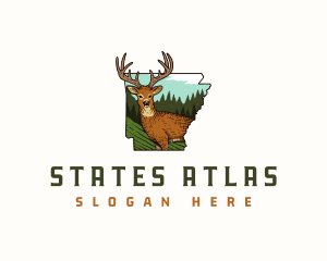 Arkansas White Tailed Deer logo design