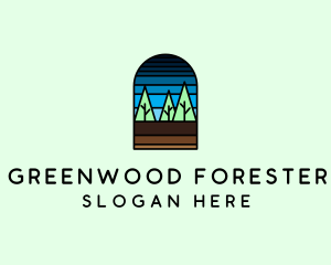 Forest Trees Mosaic  logo design