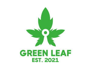 Weed Leaves Drug logo design