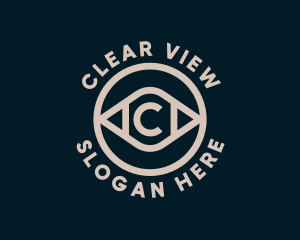 Optical Eye Letter C logo design