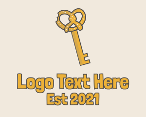 Lock - Pretzel Key Bakery logo design