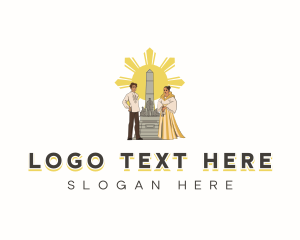 Traditional Outfit - Philippines Tourist Spot logo design