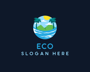  Tropical Beach Resort Logo