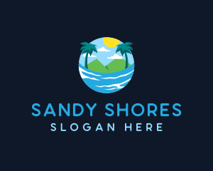  Tropical Beach Resort logo design