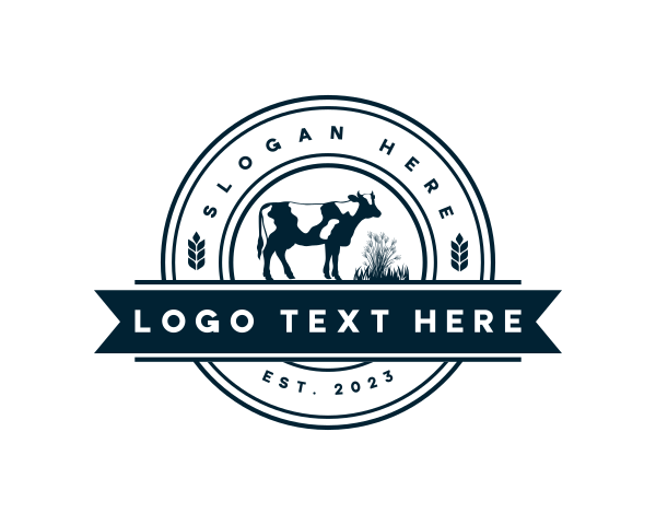 Cow - Cow Pasture Farm logo design