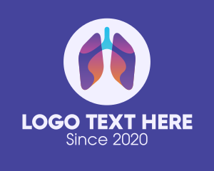 Pulmonologist - Gradient Respiratory Lungs logo design