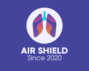 Gradient Respiratory Lungs logo design