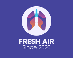 Gradient Respiratory Lungs logo design