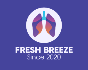 Gradient Respiratory Lungs logo design