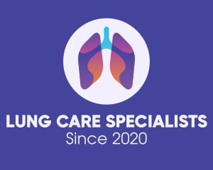 Gradient Respiratory Lungs logo design