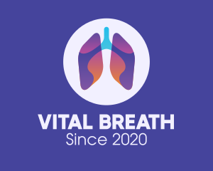 Gradient Respiratory Lungs logo design