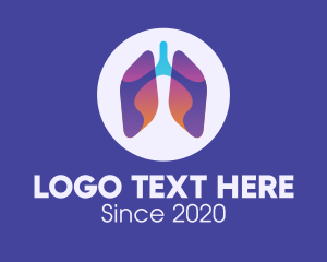 Oxygen - Gradient Respiratory Lungs logo design