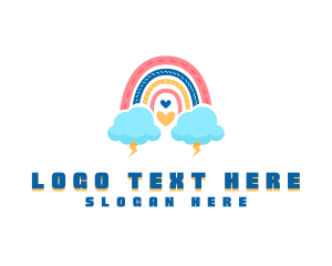 Playground - Creative Cloud Rainbow logo design