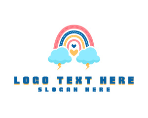 Kindergarten - Creative Cloud Rainbow logo design