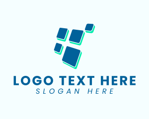 Mobile App - Modern Tech Business Pixel logo design