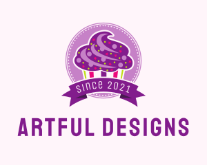 Colorful Muffin Emblem  logo design