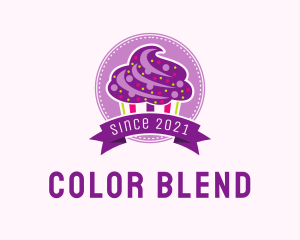 Colorful Muffin Emblem  logo design