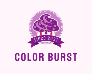 Colorful Muffin Emblem  logo design