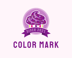 Colorful Muffin Emblem  logo design