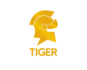 Gold Knight Helmet logo design