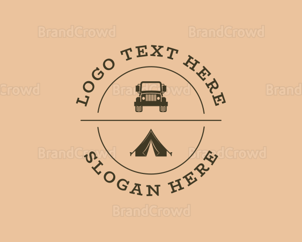 Camping Trip Destination Logo