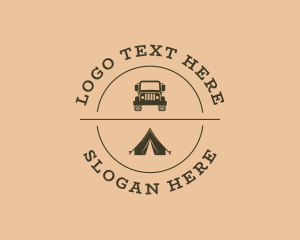 Tent - Camping Trip Destination logo design