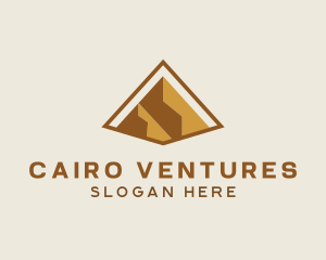 Cairo - Pyramid Landmark Architect logo design