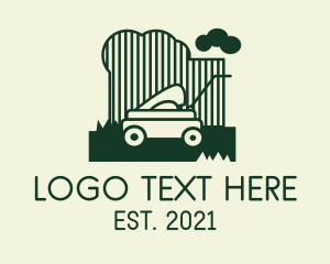 Worker - Lawn Landscape Mower logo design
