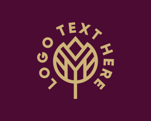Florist - Geometric Tulip Flower logo design