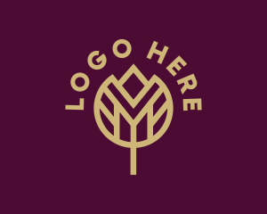 Eco Friendly - Geometric Tulip Flower logo design