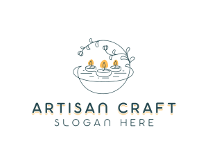 Artisanal Flower Candle logo design