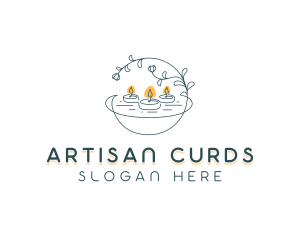 Artisanal Flower Candle logo design