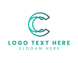 Networking - Modern Gradient Letter C logo design