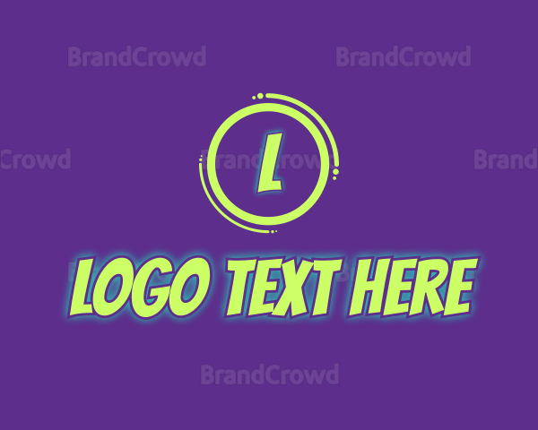 Glowing Comic Brand Logo