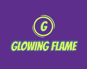 Glowing Comic Brand logo design