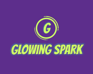 Glowing Comic Brand logo design