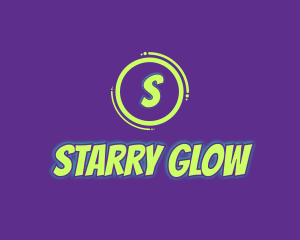Glowing Comic Brand logo design