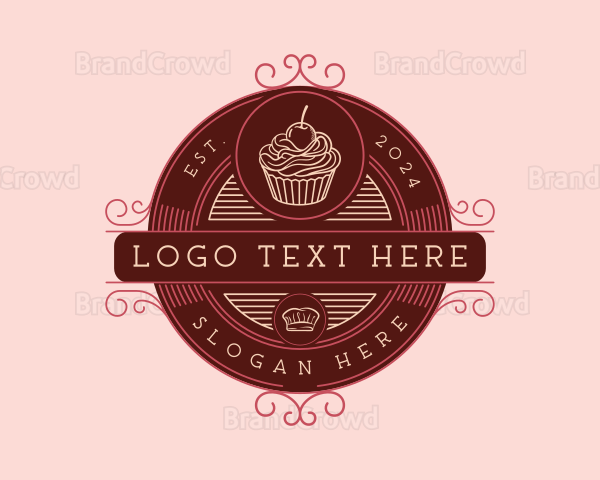 Cupcake Dessert Bakery Logo