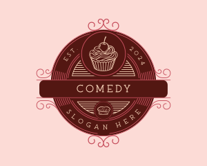 Cupcake Dessert Bakery Logo