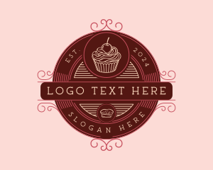 Cupcake Dessert Bakery Logo