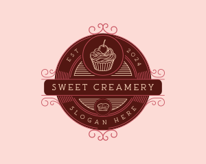 Cupcake Dessert Bakery logo design